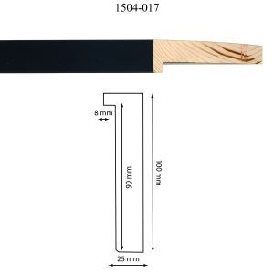 Moldura 1504-017 Chapa Tilo Negro