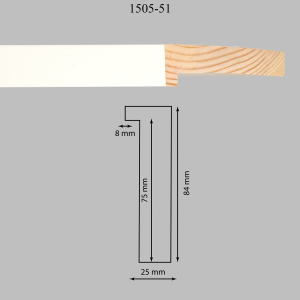 Moldura 1505-51 Chapa Tilo Blanco