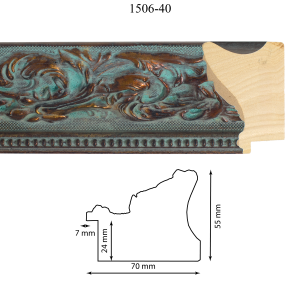 Moldura 1506-40 Óxido Verde