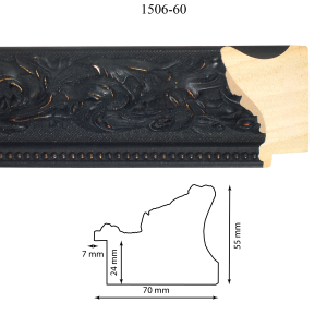 Moldura 1506-60 Decapé Negro