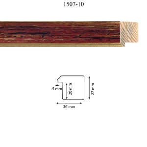 Moldura 1507-10 Rojo Brochas