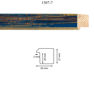 Moldura 1507-7 Azul Claro Brochas