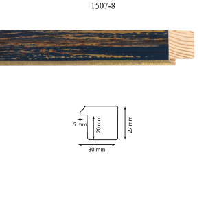 Moldura 1507-8 Azul Brochas