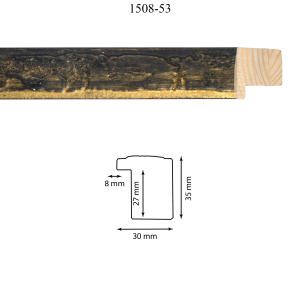 Moldura 1508-53 Negro Glaciar