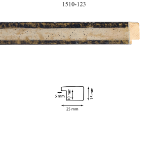 Moldura 1510-123 Oro Rayas Negras