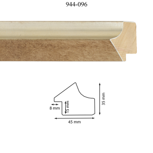 Moldura 944-096 Plata Medida 45 x 35 x 15 mm