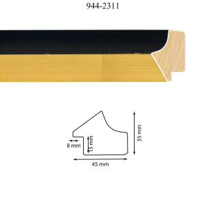 Moldura 944-2311 Negro Oro