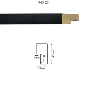 Moldura 945-23 Negro