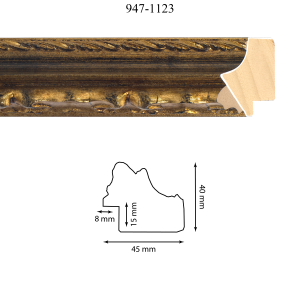 Moldura 947-1123 Oro E. Negro