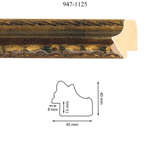Moldura 947-1125 Oro E. Verde